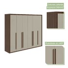 Guarda-roupa Casal 6 Portas 6 Gavetas Reali Imbuia Naturale/o