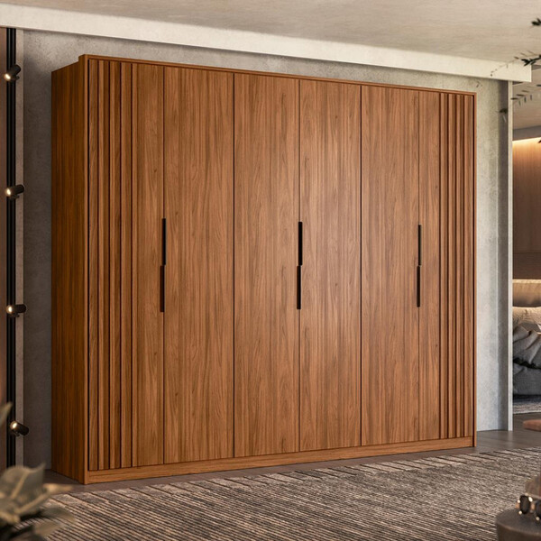 Guarda Roupa Casal 6 Portas 6 Gavetas Ripado Atrice Demartêz