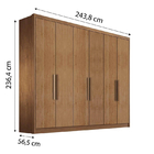 Guarda Roupa Casal 6 Portas 6 Gavetas Rizon Plus Novo Horizon