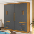 Guarda Roupa Casal 6 Portas 6 Gavetas Roma Mopar