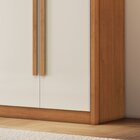 Guarda Roupa Casal 6 Portas 6 Gavetas Santiago Cinamomo/off W