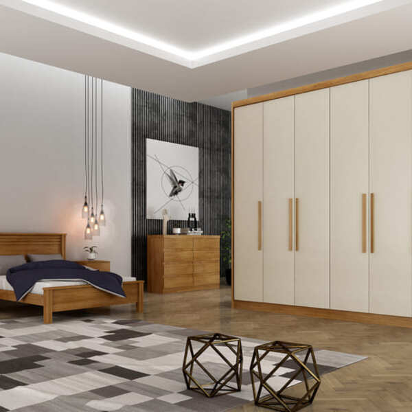 Guarda Roupa Casal 6 Portas 6 Gavetas - Santoro-cumaru/fendi