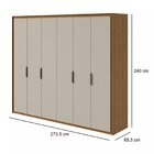 Guarda-roupa Casal 6 Portas 6 Gavetas Stillus Rovere Naturale