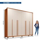 Guarda-roupa Casal 6 Portas 6 Gavetas Suburban Gold Espresso
