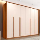 Guarda-roupa Casal 6 Portas 6 Gavetas Suburban Gold Espresso