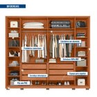 Guarda-roupa Casal 6 Portas 6 Gavetas Suburban Gold Espresso