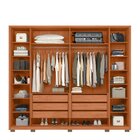 Guarda-roupa Casal 6 Portas 6 Gavetas Suburban Gold Espresso