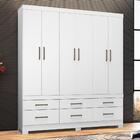Guarda Roupa Casal 6 Portas 6 Gavetas Veneto D02 Branco - Mpo