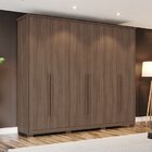 Guarda Roupa Casal 6 Portas 6 Gavetas Verona Henn Castanho Hp