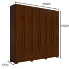 Guarda Roupa Casal 6 Portas 7 Gavetas Lexus Robel