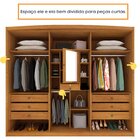 Guarda Roupa Casal 6 Portas 7 Gavetas Madrid 275cm   Cinamomo