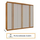 Guarda Roupa Casal 6 Portas 7 Gavetas Madrid 275cm   Cinamomo