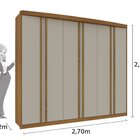 Guarda Roupa Casal 6 Portas 7 Gavetas Madrid 275cm   Cinamomo