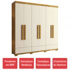 Guarda-roupa Casal 6 Portas 7 Gavetas Peruíbe Nature/off Whit