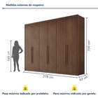 Guarda-roupa Casal 6 Portas 8 Gavetas 100% Mdf Eloá Cacau  Ca