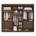 Guarda-roupa Casal 6 Portas 8 Gavetas 100% Mdf Eloá Cacau  Ca