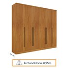 Guarda Roupa Casal 6 Portas 8 Gavetas 181cm Sevilla