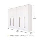 Guarda Roupa Casal 6 Portas 8 Gavetas 270cm Portugal Espresso