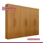 Guarda Roupa Casal 6 Portas 8 Gavetas  Damasco Texturizado