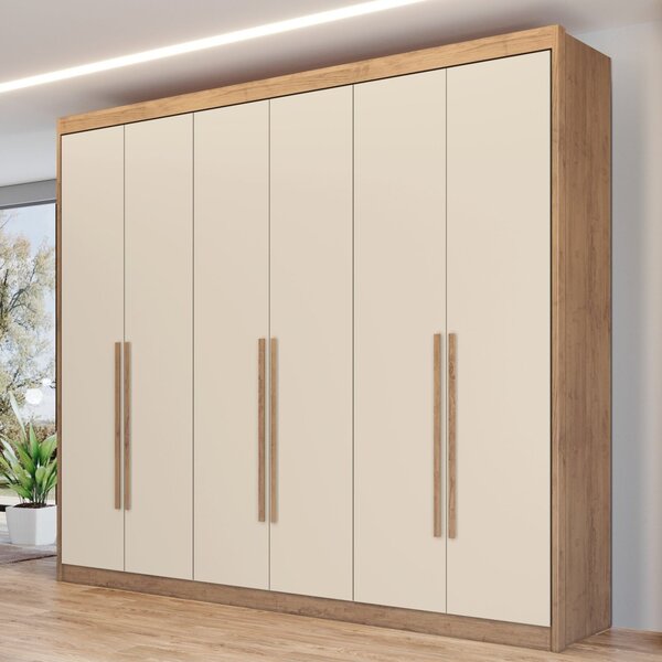 Guarda Roupa Casal 6 Portas 8 Gavetas Bergamo Conquis Móveis