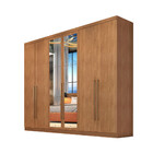 Guarda Roupa Casal 6 Portas 8 Gavetas C/ Espelho Bari Novo Ho