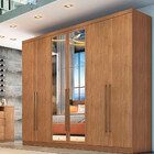 Guarda Roupa Casal 6 Portas 8 Gavetas C/ Espelho Bari Novo Ho