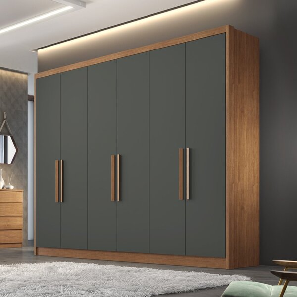 Guarda Roupa Casal 6 Portas 8 Gavetas Cairo Novo Horizonte Cu