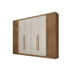Guarda Roupa Casal 6 Portas 8 Gavetas - Coimbra Ripado-cumaru