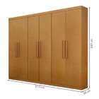 Guarda-roupa Casal 6 Portas 8 Gavetas Damasco Texturizado  -