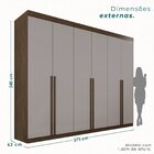 Guarda-roupa Casal 6 Portas 8 Gavetas Florianópolis 100% Mdf