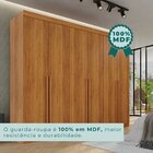 Guarda-roupa Casal 6 Portas 8 Gavetas Florianópolis 100% Mdf