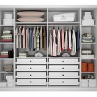 Guarda Roupa Casal 6 Portas 8 Gavetas - Granada-branco - Móve