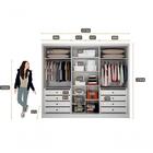 Guarda Roupa Casal 6 Portas 8 Gavetas - Himalaia-branco - Móv