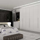 Guarda Roupa Casal 6 Portas 8 Gavetas - Himalaia-branco - Móv