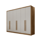 Guarda Roupa Casal 6 Portas 8 Gavetas - Himalaia-cumaru/fendi