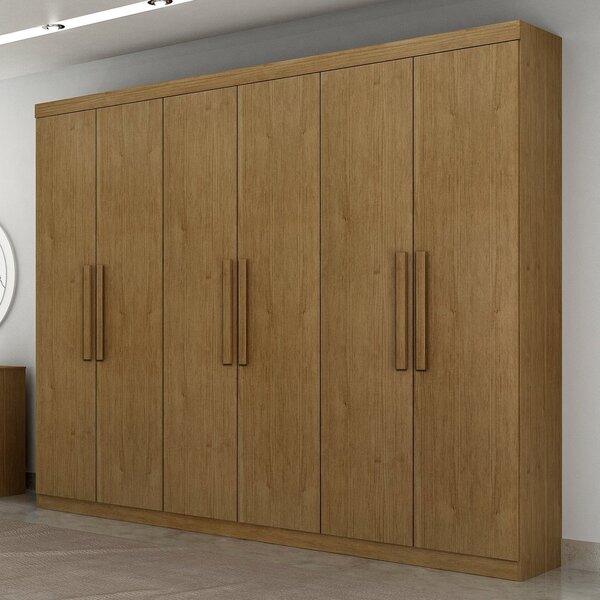 Guarda Roupa Casal 6 Portas 8 Gavetas Josandro Cinamomo