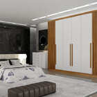 Guarda Roupa Casal 6 Portas 8 Gavetas - Maldivas Ripado-branc