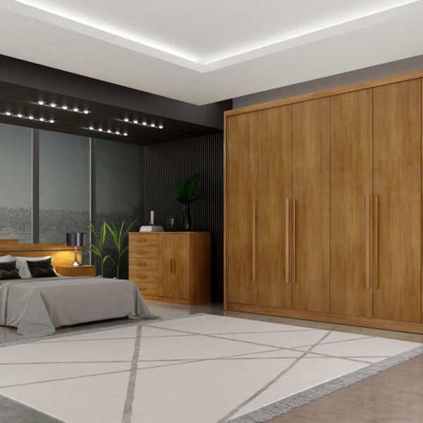 Guarda Roupa Casal 6 Portas 8 Gavetas - Orfeus-cumaru - Móvei