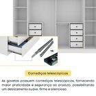 Guarda Roupa Casal 6 Portas 8 Gavetas Puxador Mdf 270cm Com E