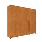 Guarda Roupa Casal 6 Portas 8 Gavetas Puxador Mdf 270cm Com P