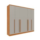 Guarda Roupa Casal 6 Portas 8 Gavetas Puxador Mdf 270cm Portu