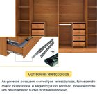 Guarda Roupa Casal 6 Portas 8 Gavetas Puxador Mdf 270cm Portu
