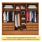 Guarda Roupa Casal 6 Portas 9 Gavetas 270cm Stillus   Cinamomo