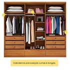 Guarda Roupa Casal 6 Portas 9 Gavetas 270cm Stillus   Cinamomo