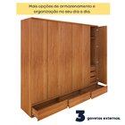 Guarda Roupa Casal 6 Portas 9 Gavetas 270cm Stillus   Cinamomo