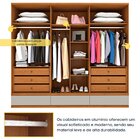 Guarda Roupa Casal 6 Portas 9 Gavetas 270cm Toquio Espresso M