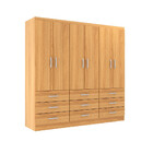 Guarda Roupa Casal 6 Portas 9 Gavetas Bergamo Evidência