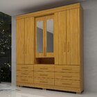 Guarda Roupa Casal 6 Portas 9 Gavetas Capelinha Com Espelho 1