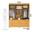 Guarda Roupa Casal 6 Portas 9 Gavetas Capelinha Com Espelho 1