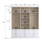 Guarda Roupa Casal 6 Portas 9 Gavetas Sevilha Doripel